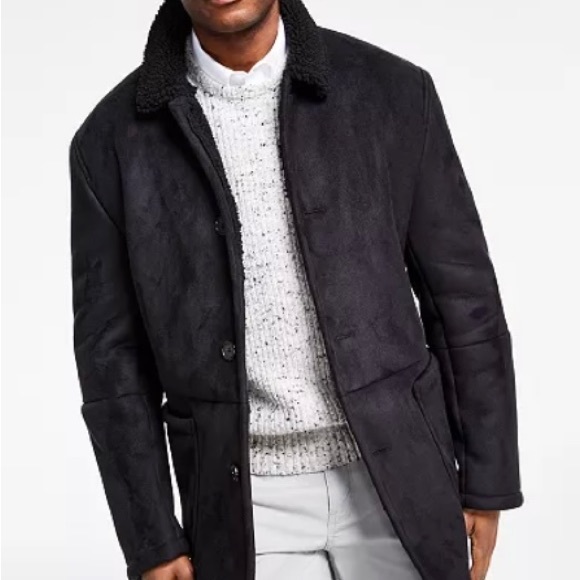 Lauren Ralph Lauren Men’s Lefferts Classic Fit Faux-Shearling Overcoat, 36 Reg - Picture 1 of 8